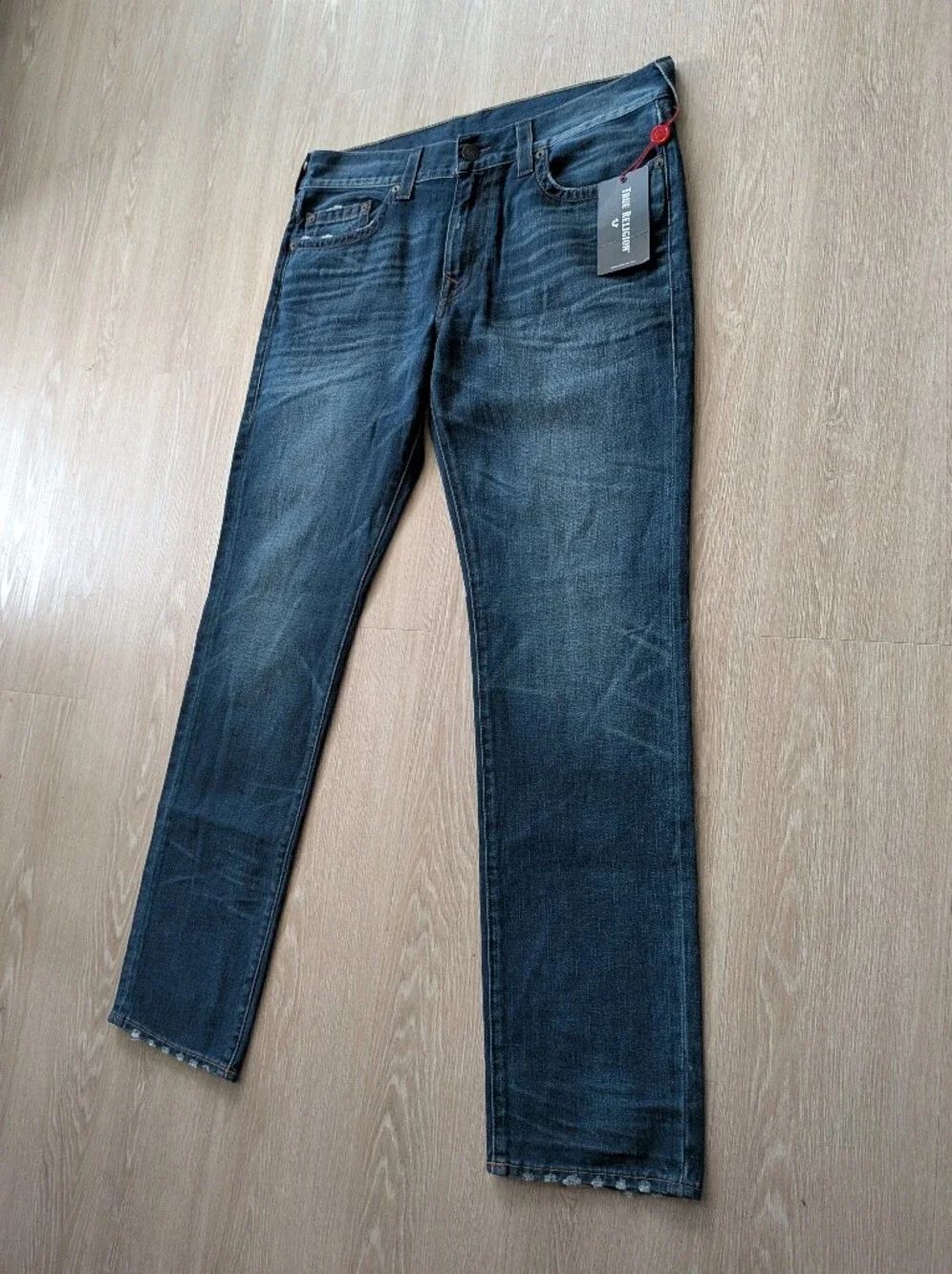 True Religion Jeans Men's 36 Geno Relaxed Slim No Flap Single End NWT